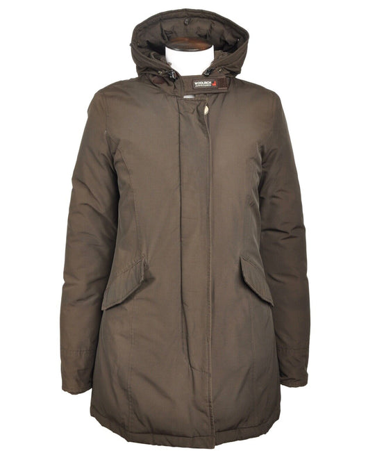 WOOLRICH Down Parka Olive Puffer Women's Coat Size M