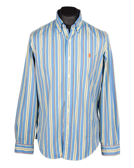 POLO RALPH LAUREN Multicolor Striped Custom Fit Men's Cotton Shirt Size M