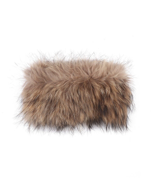 YVES SALOMON Brown Fur Women's Scarf