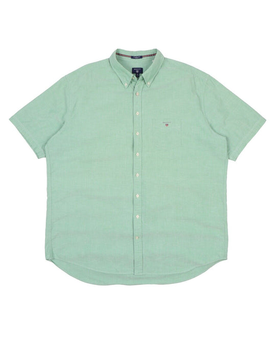 Men's GANT Green Oxford Short Sleeve Shirt Size 3XL