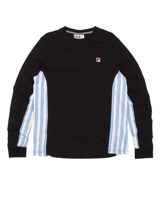 Men's Vintage FILA Black Logo Longsleeve T-Shirt Size 52 / L