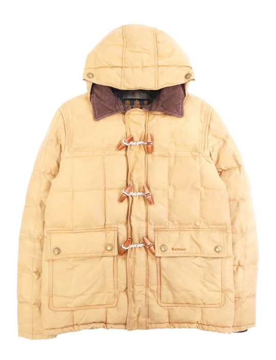 Men's BARBOUR Beige Down Removable Hood Quilted Skipsea Jacket Size s
