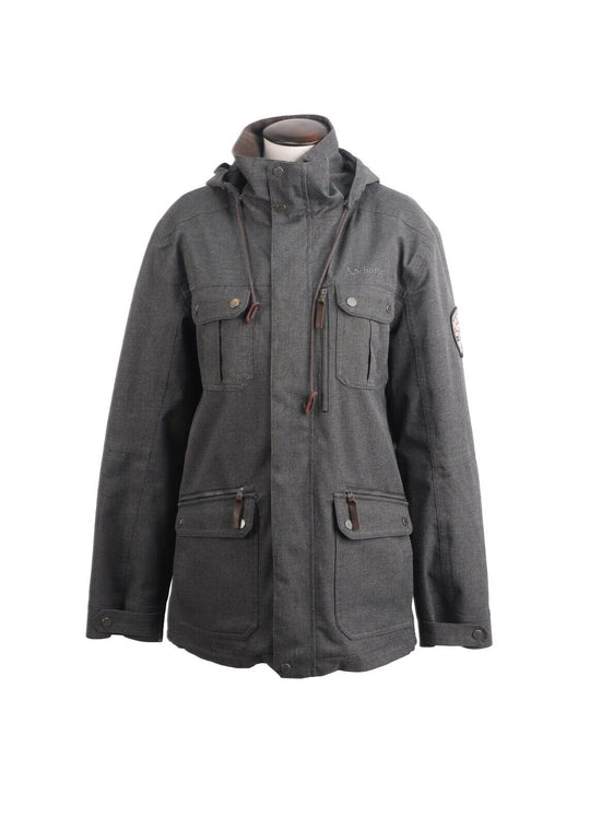 SCHOFFEL Windbreaker Gray Men's Hooded Jacket Size 46 / 36 / S