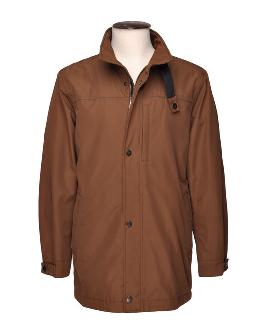 ERMENEGILDO ZEGNA Sport Lined Jacket Brown Men's High Neck Size S