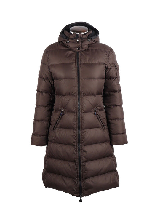 MONCLER Puffer Coat  Brown Hooded Women's Down Jacket Size 0 / XS