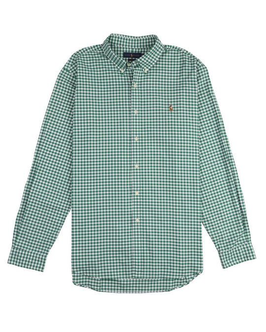 POLO RALPH LAUREN Shirt Green Gingham Check  Size 2XL