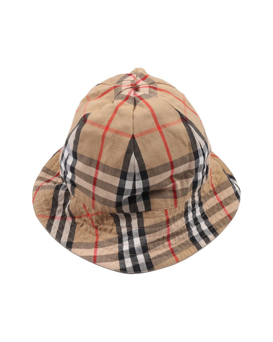 BURBERRY Bucket Hat Nova Check Reversible Cotton Unisex One Size