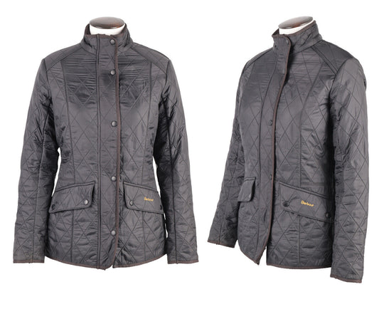 Women's BARBOUR Black Cavalary Polarquilt Jacket Size UK 10 US 6
