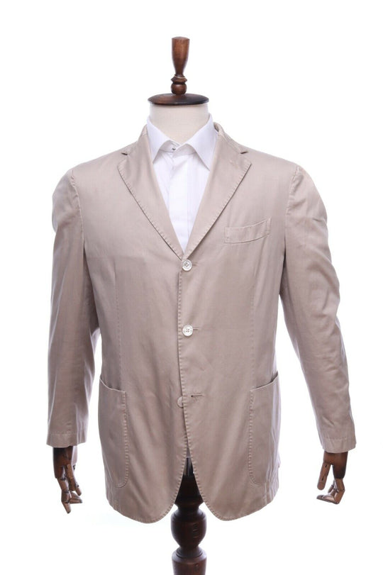 Women's BOGLIOLI COAT Beige Cotton Blazer Jacket Size 54