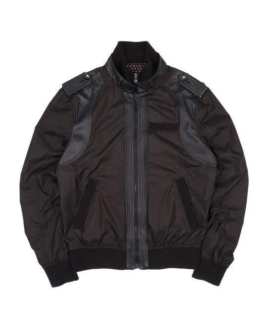 DOLCE & GABBANA Jacket Black Bomber Men's Size 50 IT