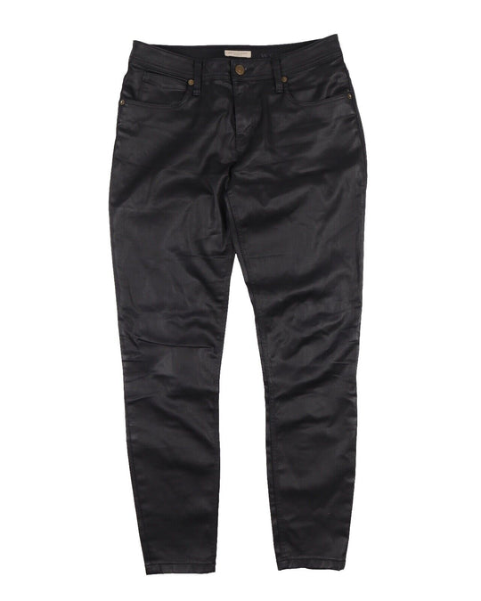 BURBERRY Pants Black Satin Slim  Women's Trousers Size 30