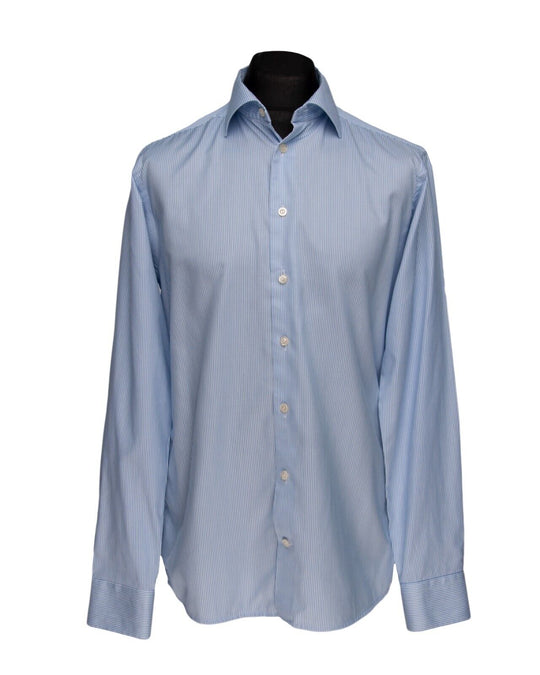 ETON Dress Shirt Blue Cotton Men's Button Up Slim Fit Size 42 / 16.5