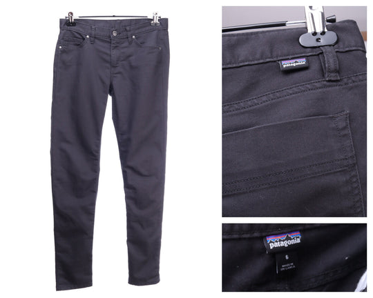 PATAGONIA Charcoal Grey Organic Cotton Chino Skinny Pants Size 6