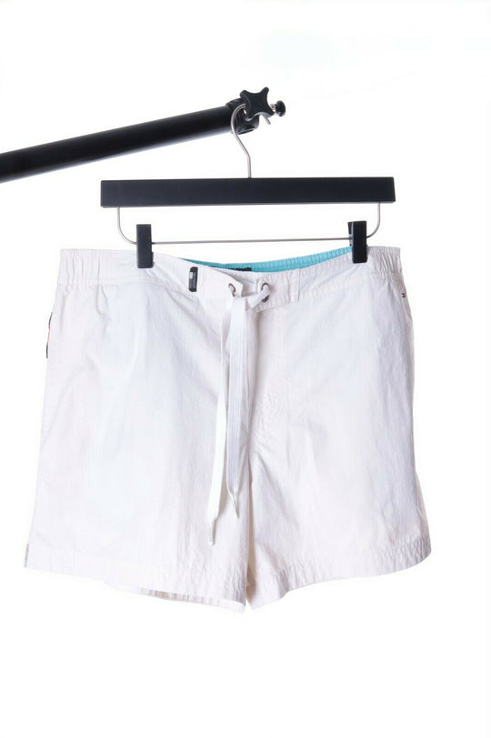 Men's Vintage TOMMY HILFIGER DENIM White Nylon Sport Shorts Size M