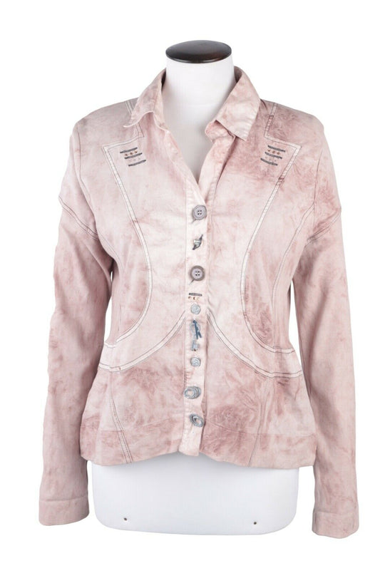 Women's BOTTEGA Elisa Cavaletti Pink Dyed Blouse Top Size XL