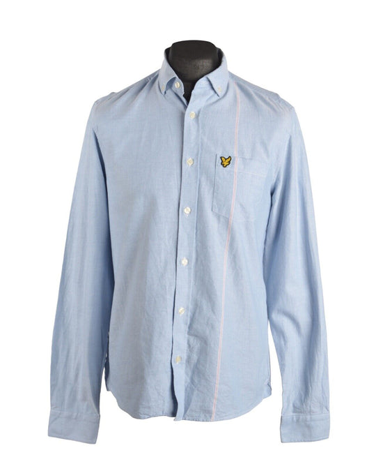 Men's LYLE SCOTT Blue Oxford Cotton Shirt Size M
