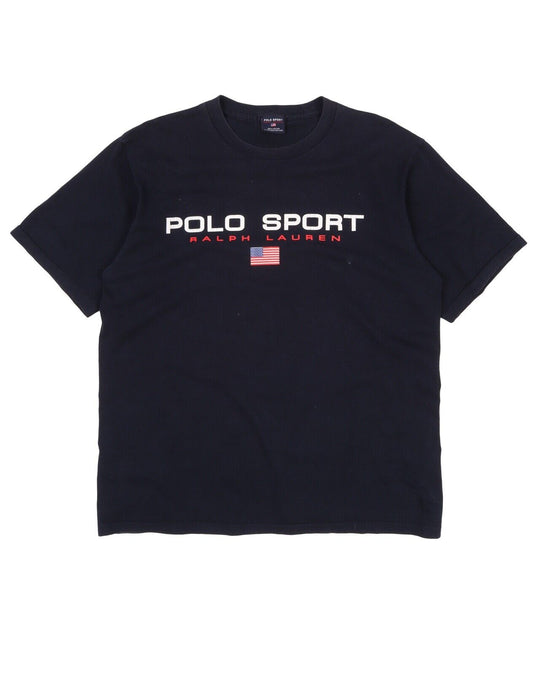 Men's Vintage POLO SPORT RALPH LAUREN Blue Big Logo Cotton T - Shirt Size ~ M