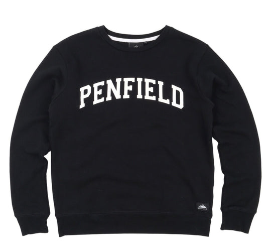 Men's PENFIELD Black Big Logo Sweatshirt Jumper Size s