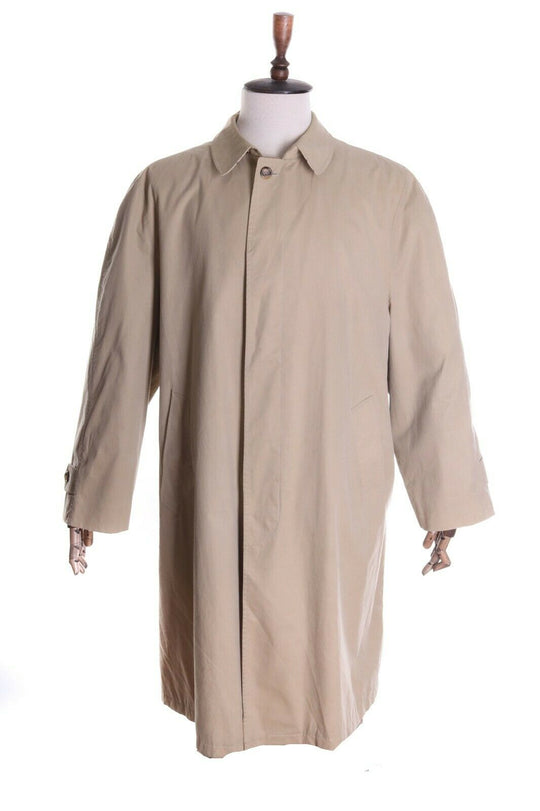 HERNO Beige Cotton Mid-Length Car Trench Coat Size 54