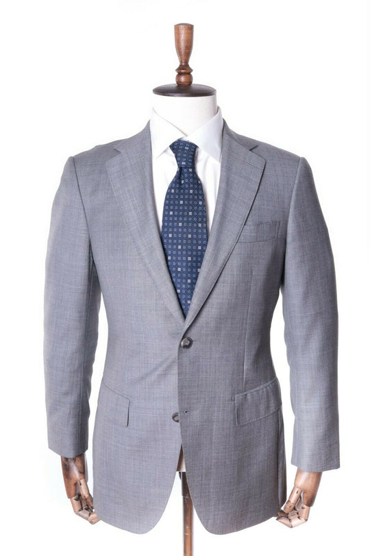 Men's SUITSUPPLY Grey 100% Wool Super 110's Suit Jacket Size 46