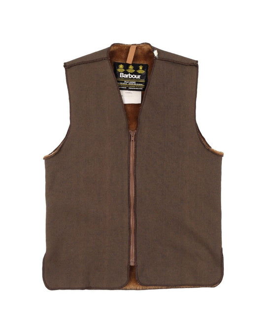 BARBOUR Vest Zip InPile Lining Men's Fleece Acrylic Waistcoat Size S