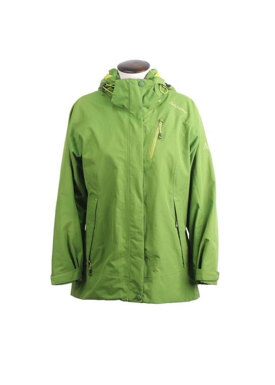 SCHOFFEL Windbreaker Green Women's Hooded Jacket Size 46 IT