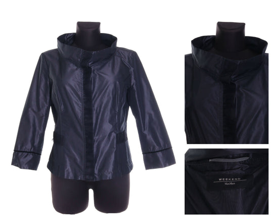 Women's WEEKEND MAX MARA Steel Grey 3/4 Sleeve Lightweight Jacket Size it 44