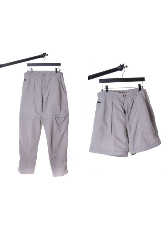 Men's THE NORTH FACE Grey Nylon Convertible Trekking Outdoor Trousers Size L