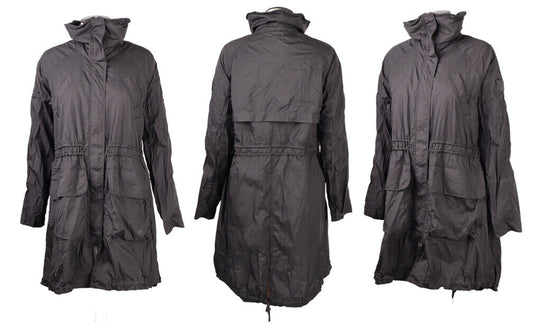 Women's ARMANI Exchange Black Nylon Coat Long Jacket Size s