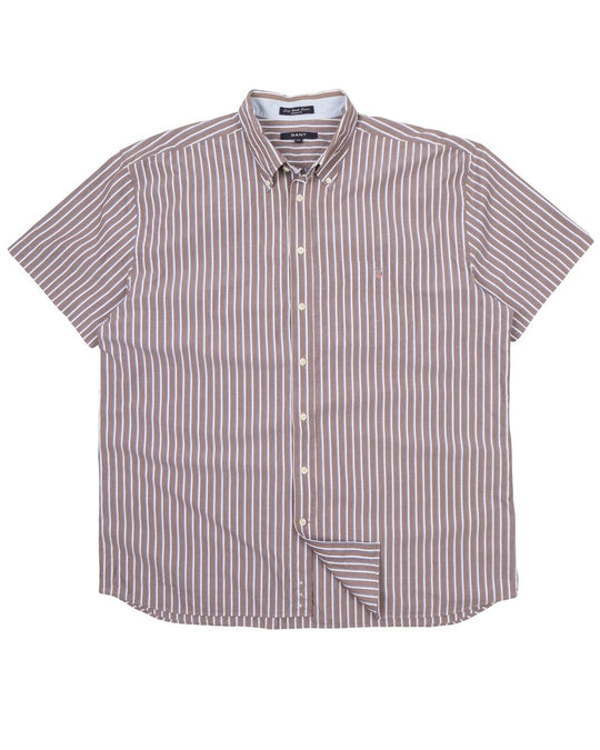 Men's GANT Striped Cotton Long Beach Poplin Shirt Size 2XL