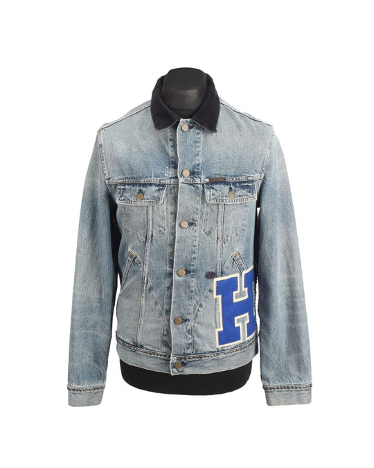 GGDB Golden Goose Trucker Jacket Blue Distressed Cotton Men's Denim Size XL
