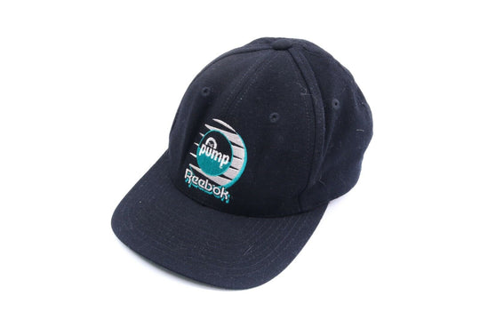 REEBOK The PUMP Black 100% Pure Wool Baseball Cap One Size