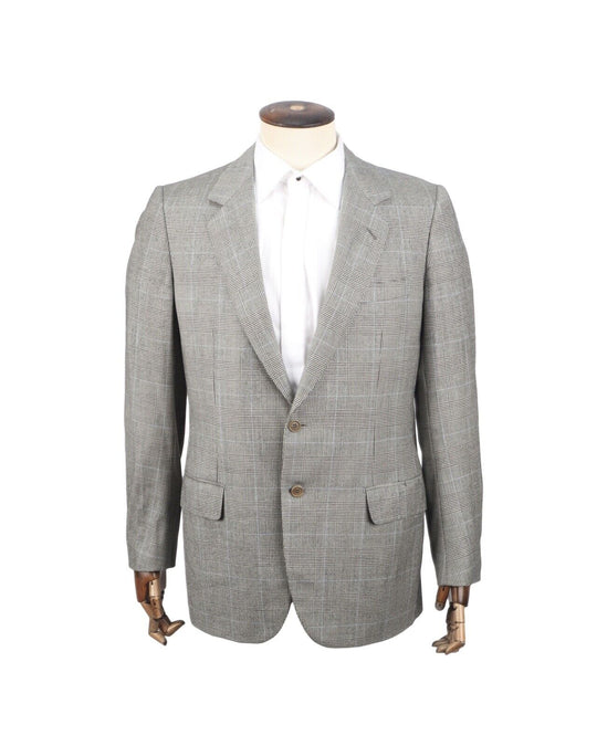BRIONI Sport Coat Gray Check Blazer Jacket Men's Size 42 UK / 52 IT
