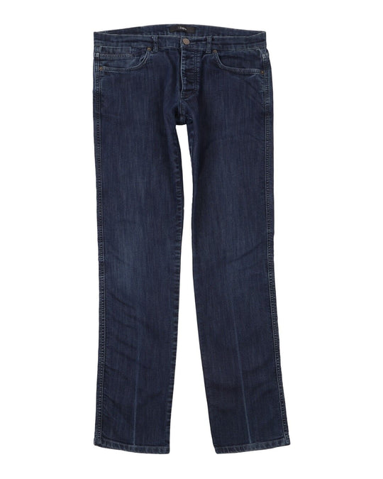 ERMENEGILDO Z ZEGNA Denim Pants Dark Blue Cotton Men's Jeans Trousers Size 35