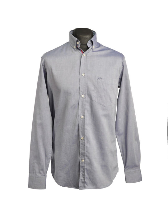 PAUL & SHARK Shirt Gray Cotton Men's Size 40 / M