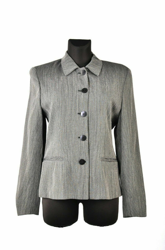 Women's MAX MARA Grey Wool Blazer Jacket Size 38