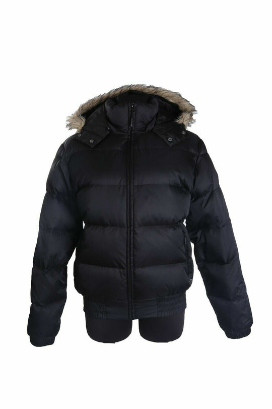 Women's SALEWA Black Winter Quilted Down Loft Tex Jacket Size 12