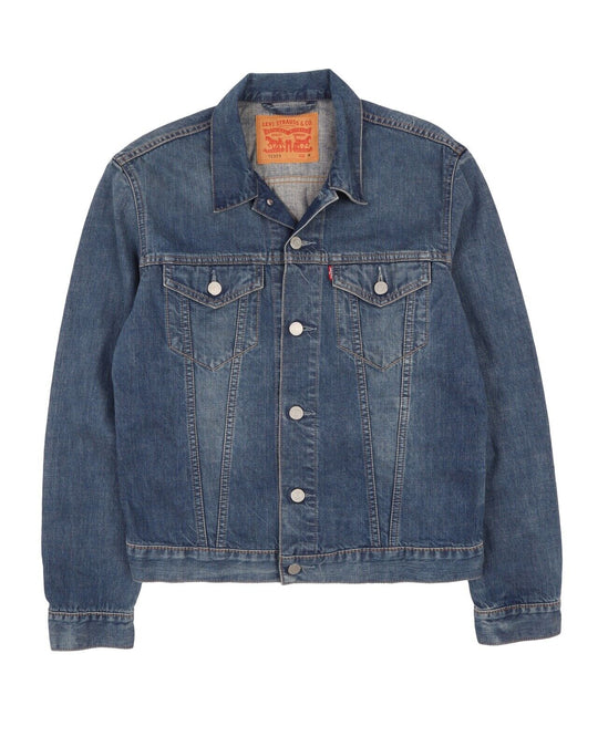Men's LEVI'S 72333 Blue Denim Trucker Jeans Jacket Size M