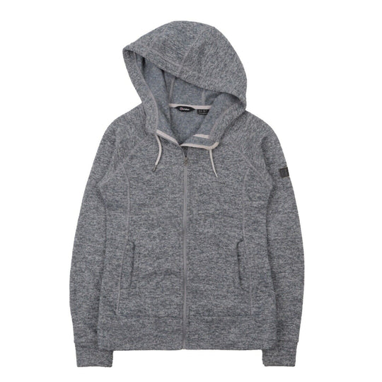 Women's BERGHAUS Grey Knitted Full Zip Outdoor Hoodie UK 12 US M