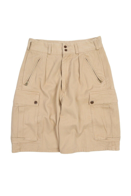 Double RL RALPH LAUREN USA RRL Beige Cotton Multipocket Heritage Shorts Size 31