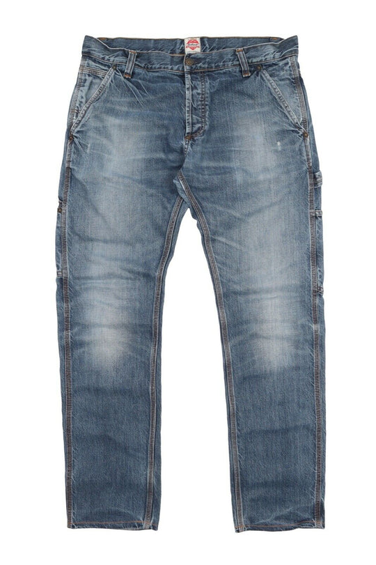 Men's CARHARTT Blue Cotton Harvest Denim Pants Jeans Size 34 x 34
