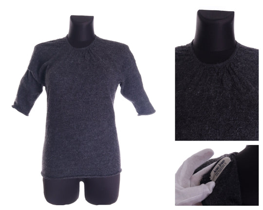 Women's ACNE JEANS ARTISTIC AW/07 Grey 100% Alpaca Short Sleeve Sweater Size s