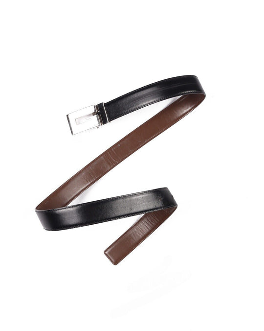 Vintage GUCCI By TOM FORD Reversible Leather Solid Men's Belt