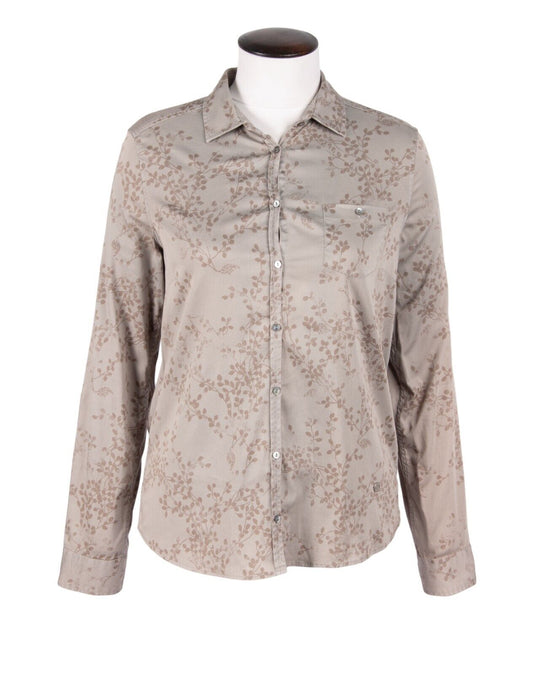 BOGNER Jeans Collared Point Shirt Cotton Women's  Floral Print Size 38