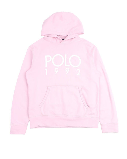 POLO RALPH LAUREN 1992 Hoodie Violet Front Pocket Womens Pullover Sweatshirt M