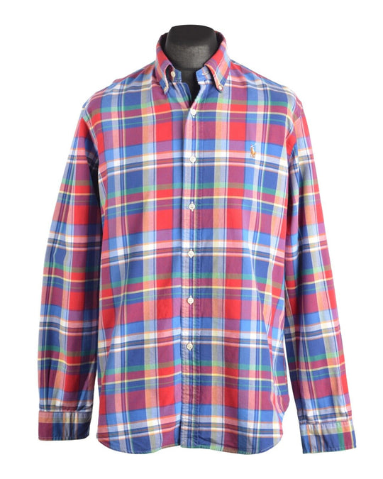 Men's POLO RALPH LAUREN Multicolor Oxford Cotton Shirt Size L