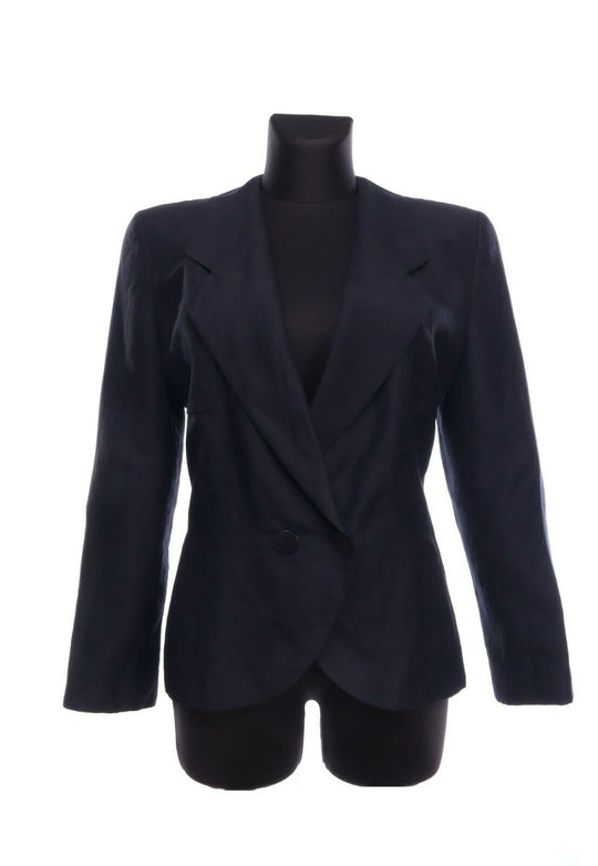 Women's GIORGIO ARMANI Black Cotton Blazer Jacket Size 38