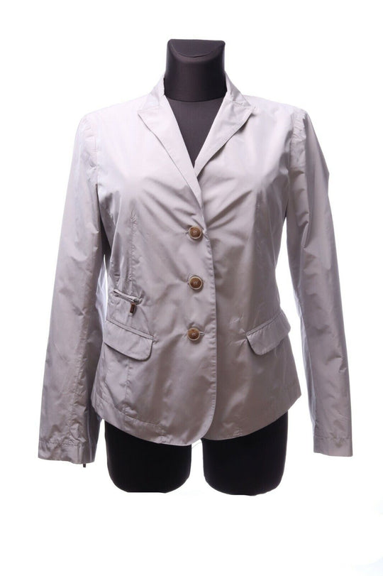 FABIANA FILIPPI Grey Cotton Lightweight Jacket Size IT 44 UK 12