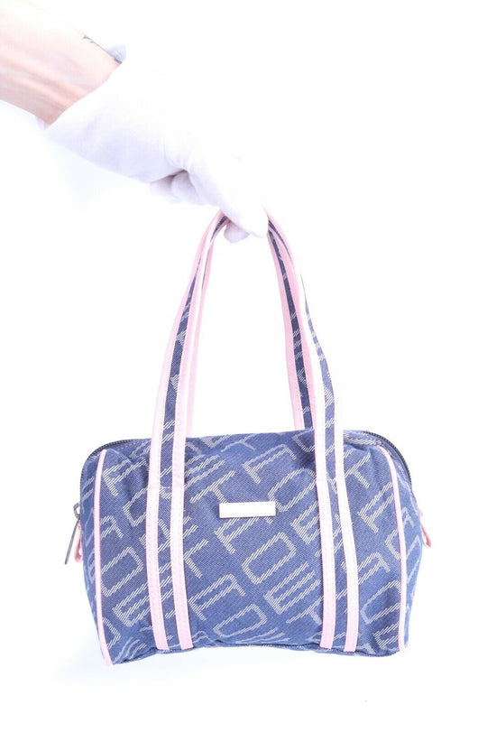 Women's ETRO MILANO Blue / Pink Denim Monogram Top Handle Mini Handbag