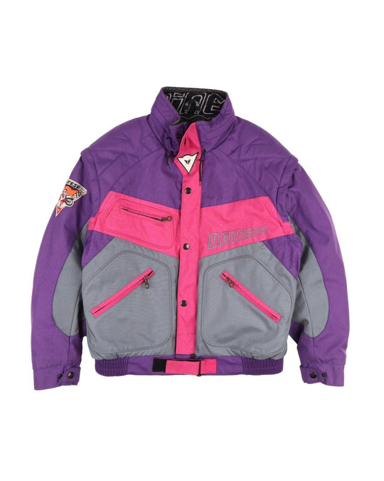 DAINESE Biker Jacket Purple Colourblock Cordura Transformer Moto Men's Size 54